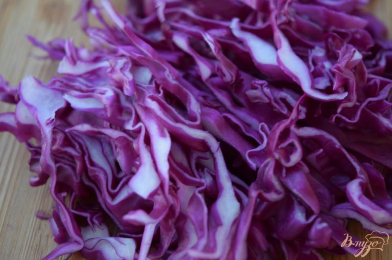 Фото приготовление рецепта: Салат из краснокачанной капусты и дайкона шаг №1