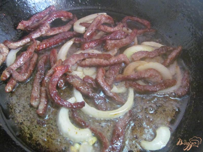 Фото приготовление рецепта: Мясо с огурцами по-корейски шаг №7