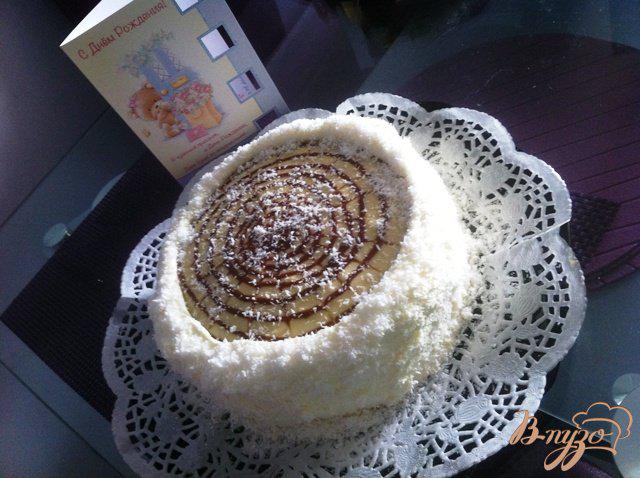 Фото приготовление рецепта: Торт « Кокосовый Эстерхази» шаг №14