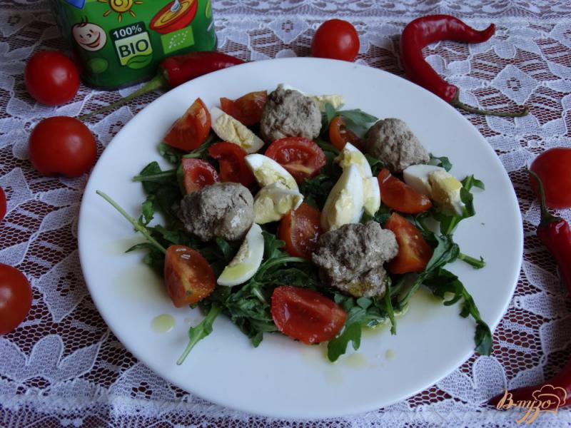 Фото приготовление рецепта: Салат с рукколой и говядиной шаг №7