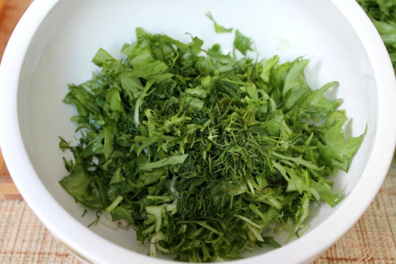 Фото приготовление рецепта: Салат с капустой, огурцом и черным тмином шаг №2