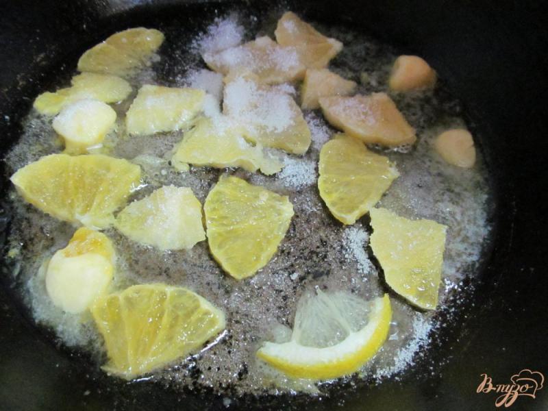 Фото приготовление рецепта: Заварные блинчики на кефире с апельсиновой начинкой шаг №6