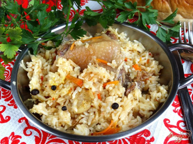Фото приготовление рецепта: Пилав из риса и вермишели с индейкой шаг №7