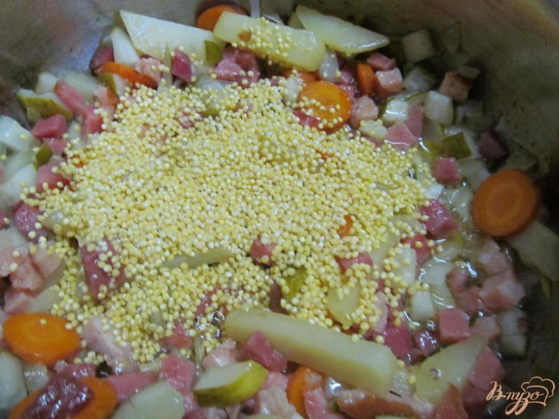 Фото приготовление рецепта: Быстрый суп на беконе шаг №5