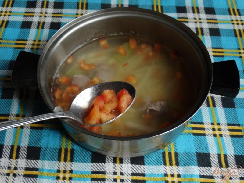 Фото приготовление рецепта: Суп с куриными желудочками и орзо шаг №6