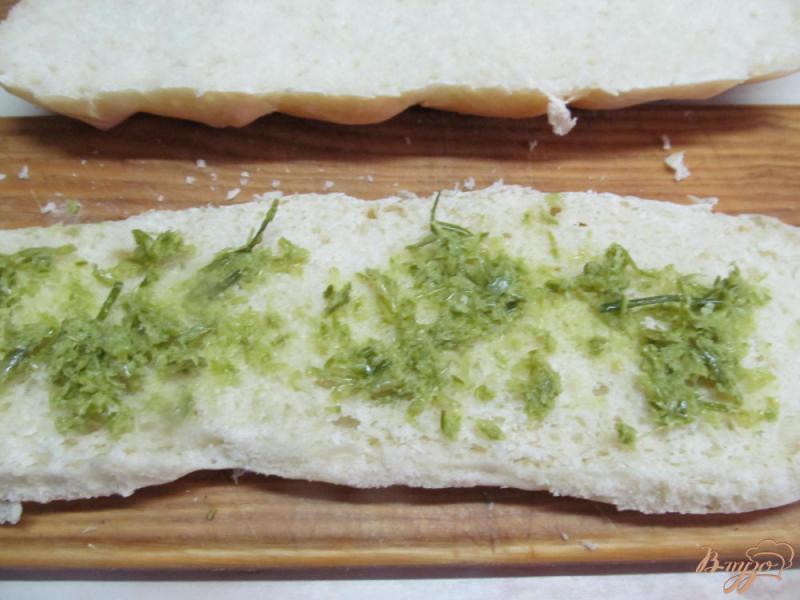 Фото приготовление рецепта: Большой бутерброд шаг №5
