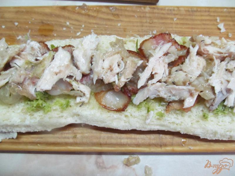 Фото приготовление рецепта: Большой бутерброд шаг №7