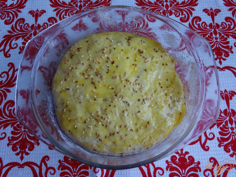 Фото приготовление рецепта: Тунисский хлеб на манке шаг №11