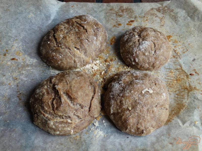 Фото приготовление рецепта: Хлебные булочки с льняной мукой шаг №8