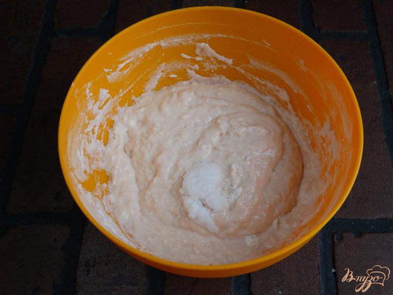 Фото приготовление рецепта: Шоколадные оладьи на йогурте шаг №5