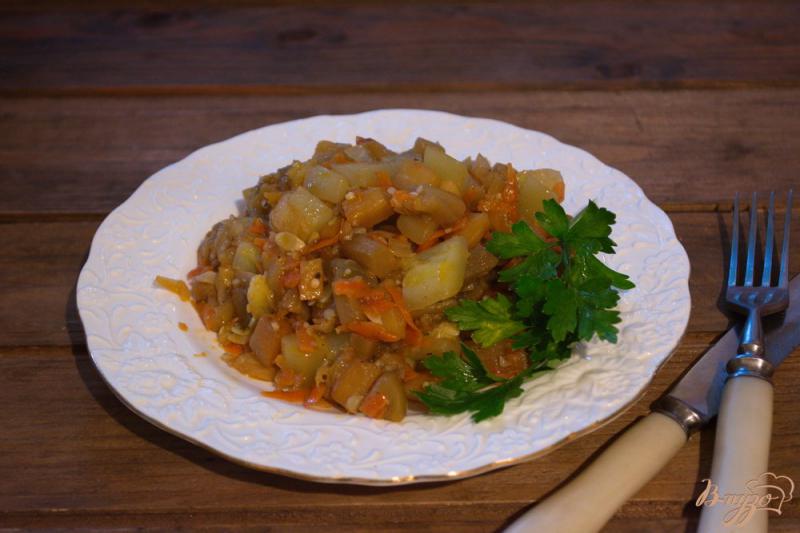 Фото приготовление рецепта: Овощное рагу с баклажаном шаг №7