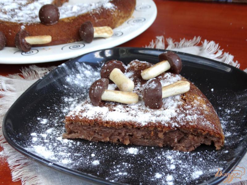Фото приготовление рецепта: Шоколадный пирог на йогурте шаг №10
