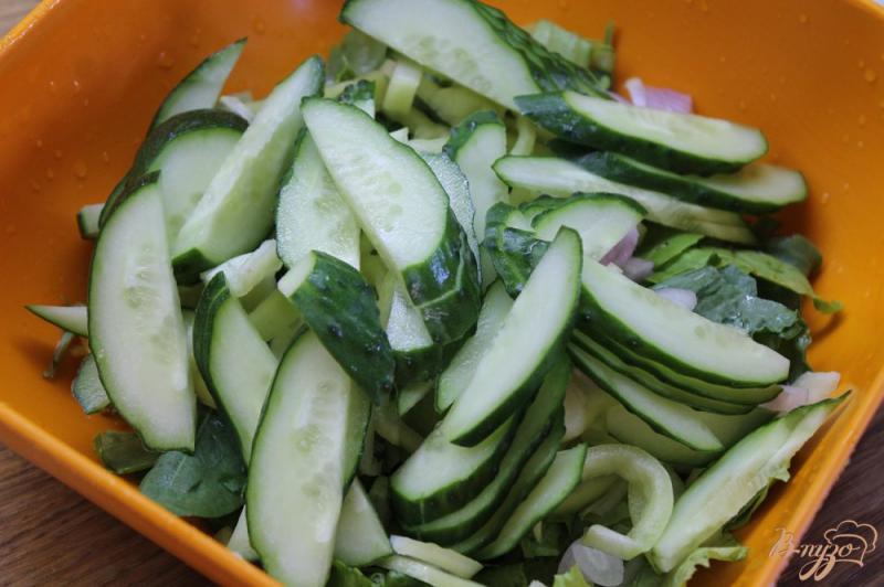 Фото приготовление рецепта: Салат овощной Летняя фантазия шаг №4