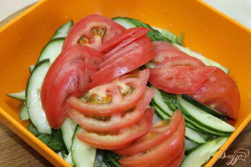Фото приготовление рецепта: Салат овощной Летняя фантазия шаг №5