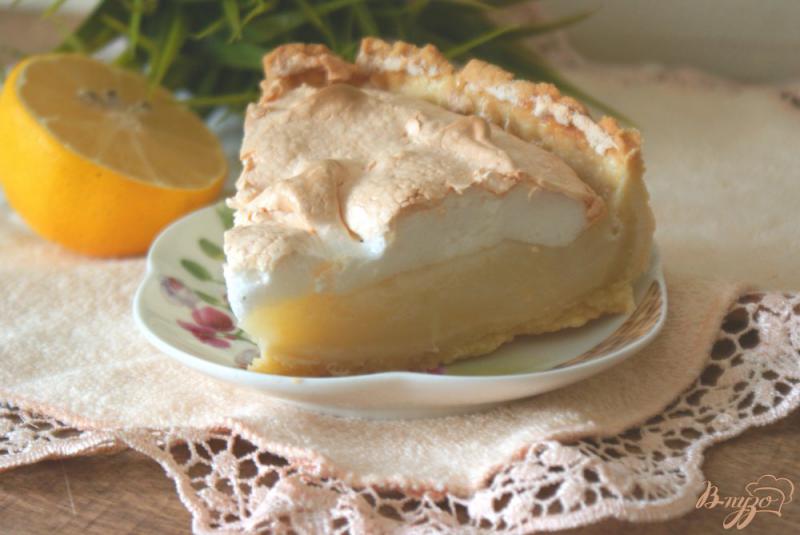 Фото приготовление рецепта: Лимонный пирог с меренгой шаг №13