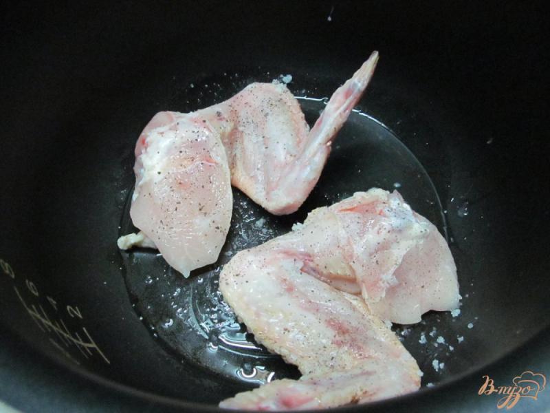 Фото приготовление рецепта: Куриные крылья в мультиварке с цуккини и сливой шаг №1