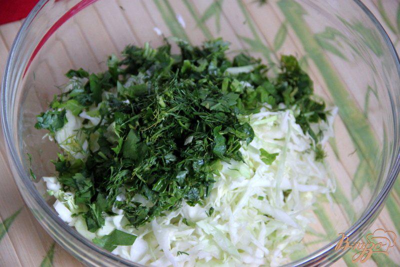 Фото приготовление рецепта: Салат из капусты  со сметанной заправкой шаг №2
