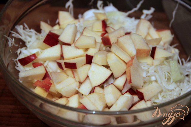Фото приготовление рецепта: Салат из капусты, яблока и чернослива шаг №2