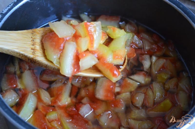 Фото приготовление рецепта: Варенье из арбузных корок с миндалем шаг №3