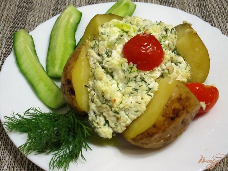 Фото приготовление рецепта: Закуска из картофеля с творогом шаг №10