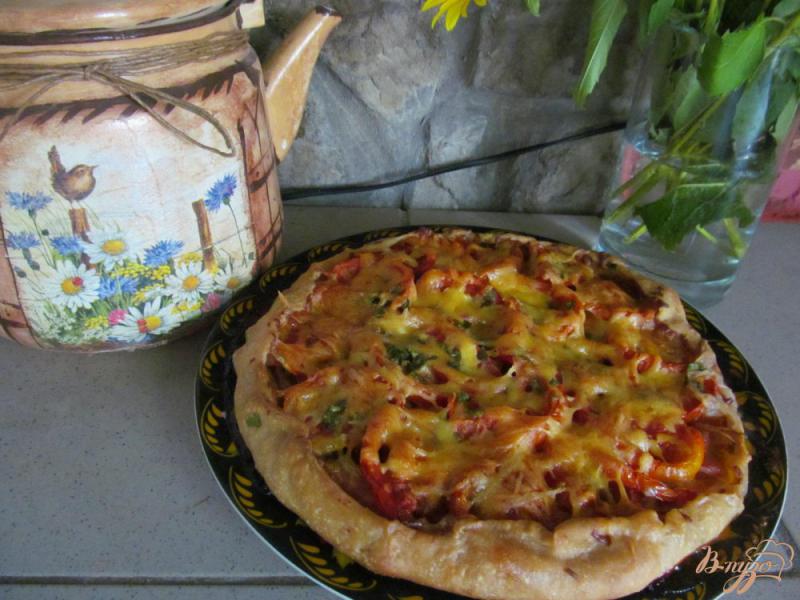Фото приготовление рецепта: Пицца на дрожжевом тесте шаг №11