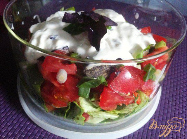 Фото приготовление рецепта: Простой салат из овощей шаг №7