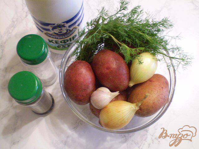 Фото приготовление рецепта: Картофель с кефиром и чесноком шаг №1
