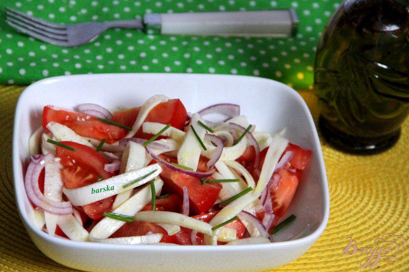 Фото приготовление рецепта: Салат из помидоров и кабачка шаг №5