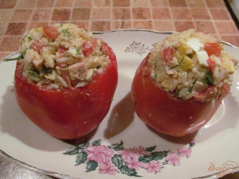 Фото приготовление рецепта: Фаршированные помидоры шаг №5