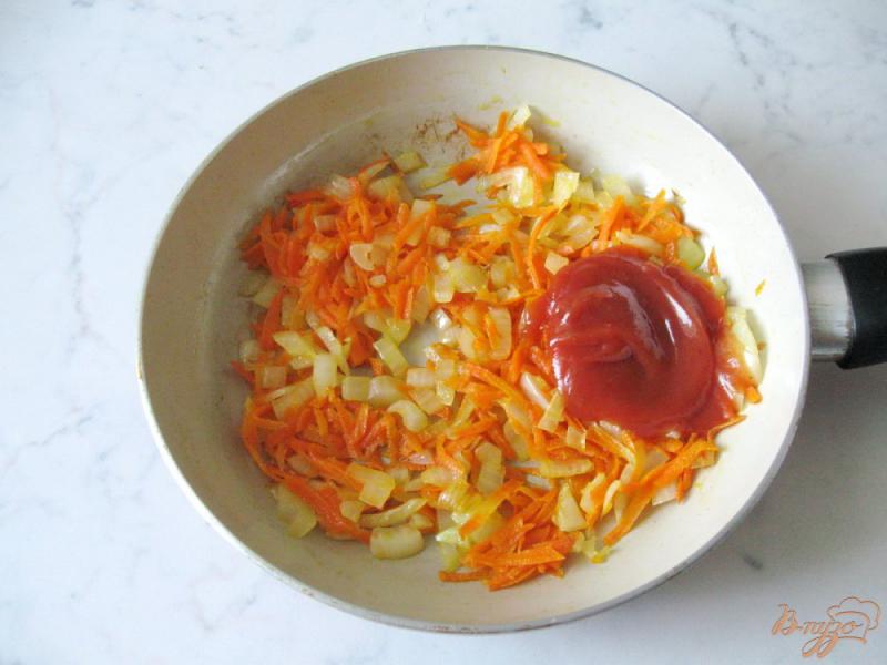 Фото приготовление рецепта: Башенки из баклажанов, сыра и моркови. шаг №6