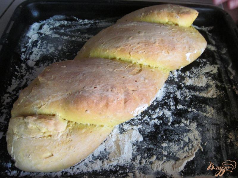 Фото приготовление рецепта: Хлеб на молоке с куркумой и овсяными хлопьями шаг №9