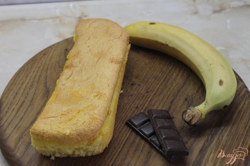 Фото приготовление рецепта: Бисквитный торт с заварным кремом и вареной сгущенкой шаг №1