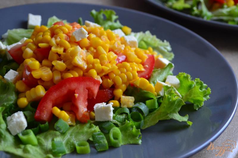 Фото приготовление рецепта: Овощной салат с хрустящим беконом шаг №5
