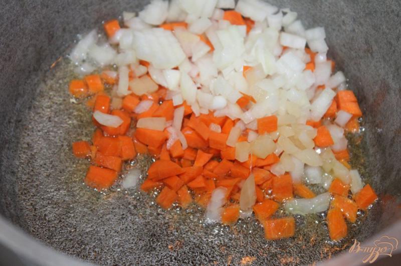 Фото приготовление рецепта: Тыквенный суп - пюре с охотничьими колбасками шаг №3