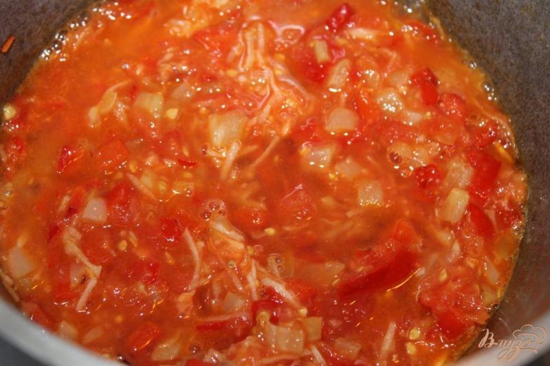 Фото приготовление рецепта: Томатный соус с перцем чили шаг №6