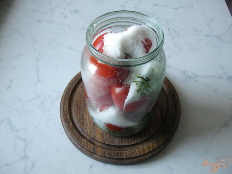 Фото приготовление рецепта: Кисло-сладкие консервированные помидоры. шаг №7