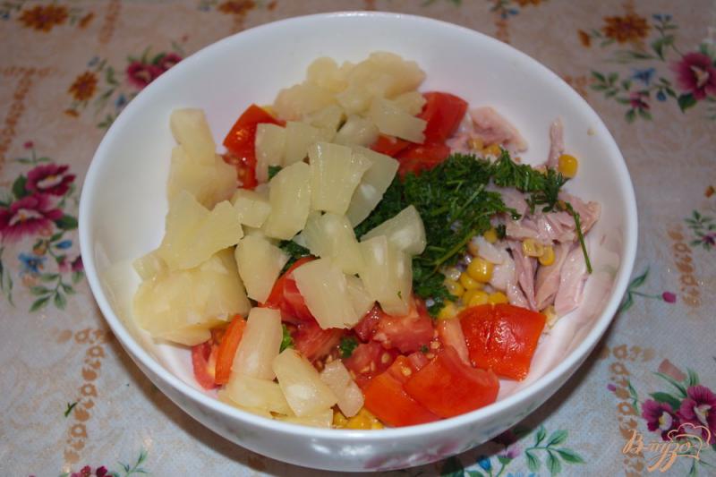 Фото приготовление рецепта: Салат с курицей без заправки шаг №4