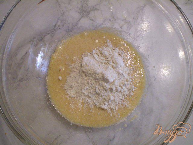 Фото приготовление рецепта: Тыквенный оладьи на манной крупе шаг №4