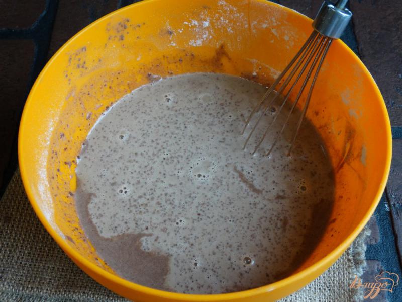 Фото приготовление рецепта: Шоколадно-кофейные блинчики шаг №7