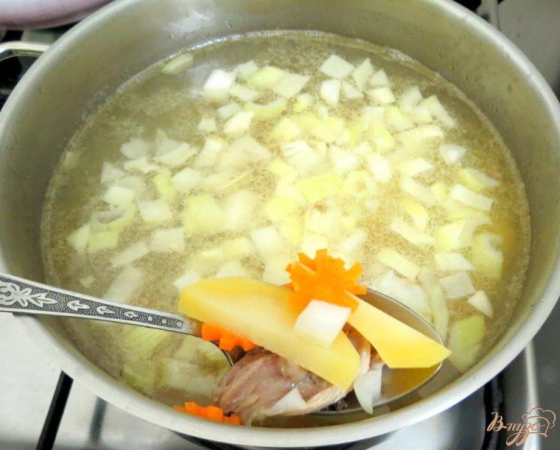 Фото приготовление рецепта: Рыбный суп на курином бульоне шаг №7