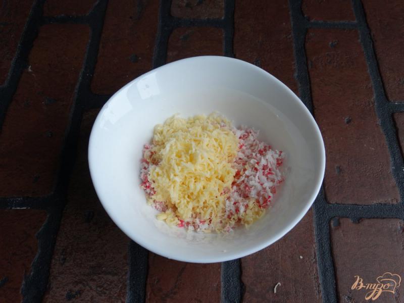 Фото приготовление рецепта: Закуска из баклажанов и крабовых палочек шаг №5