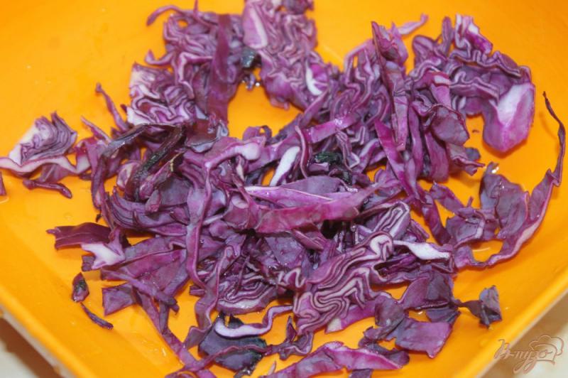Фото приготовление рецепта: Салат капустный с маринованным луком шаг №2