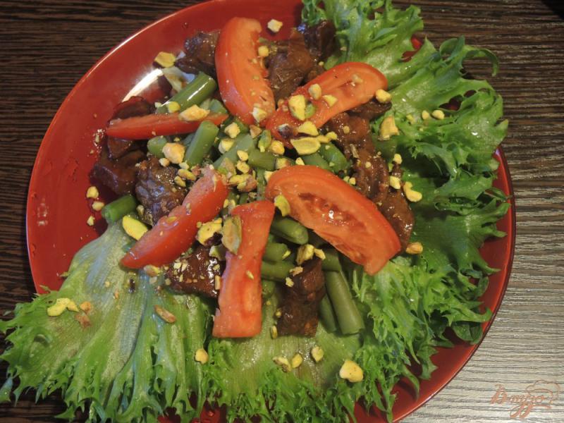 Фото приготовление рецепта: Тёплый салат с говядиной и овощами шаг №11