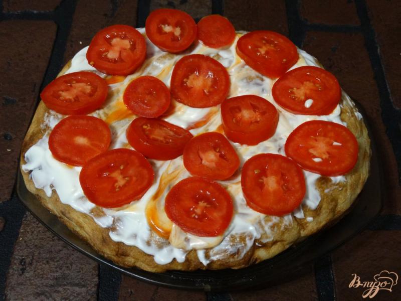 Фото приготовление рецепта: Пицца на толстом лаваше шаг №3
