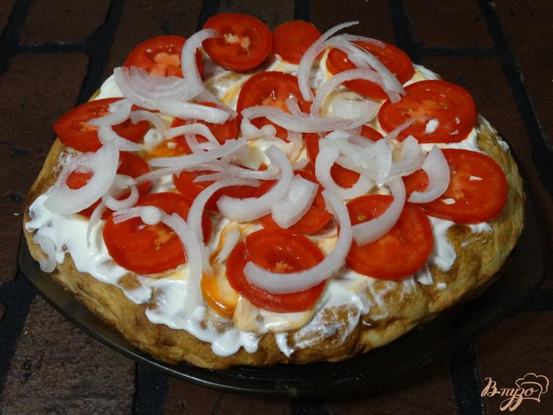 Фото приготовление рецепта: Пицца на толстом лаваше шаг №4
