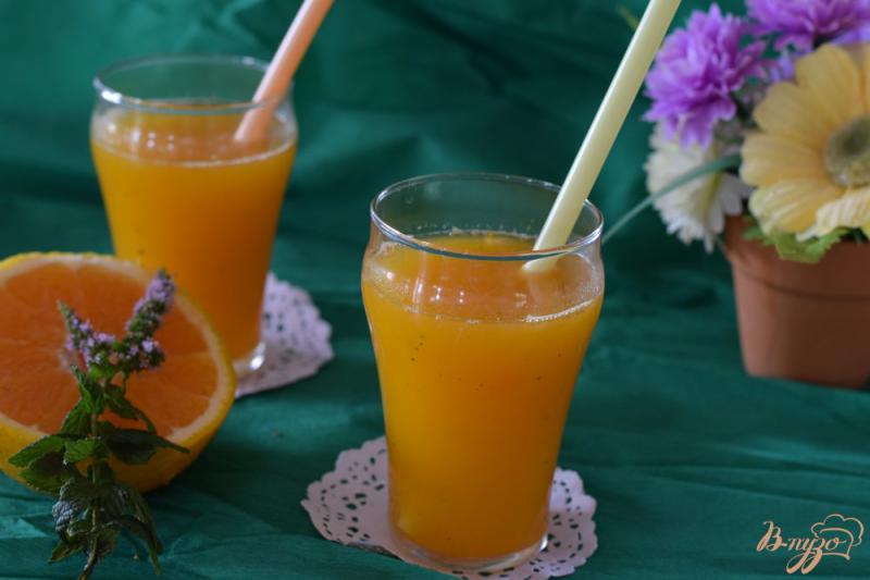 Фото приготовление рецепта: Напиток из тыквы и апельсина шаг №7