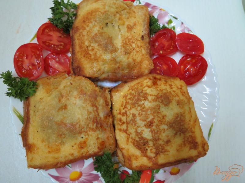 Фото приготовление рецепта: Горячие бутерброды с печенью шаг №9