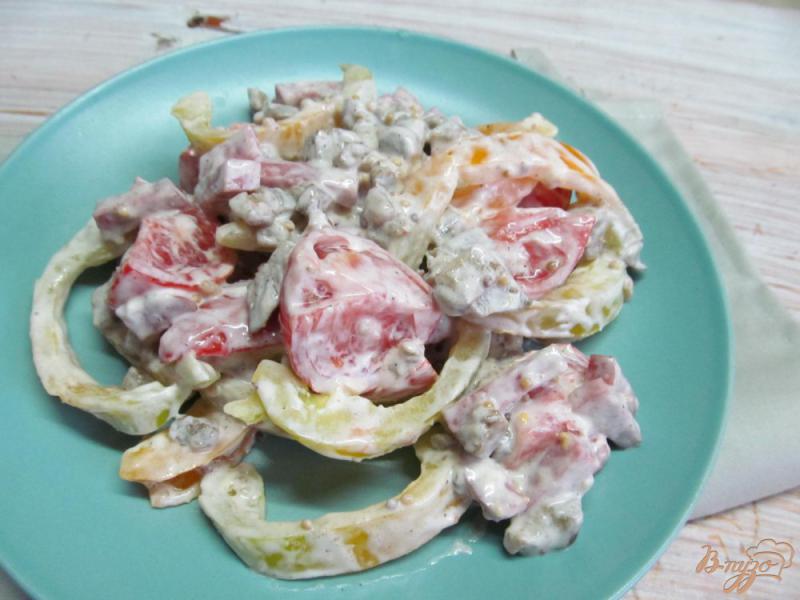 Фото приготовление рецепта: Салат из жареных баклажан шаг №6