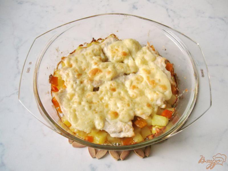 Фото приготовление рецепта: Картофель с тыквой и курицей. шаг №12