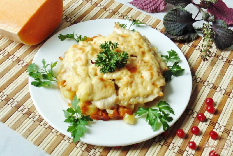 Фото приготовление рецепта: Картофель с тыквой и курицей. шаг №13